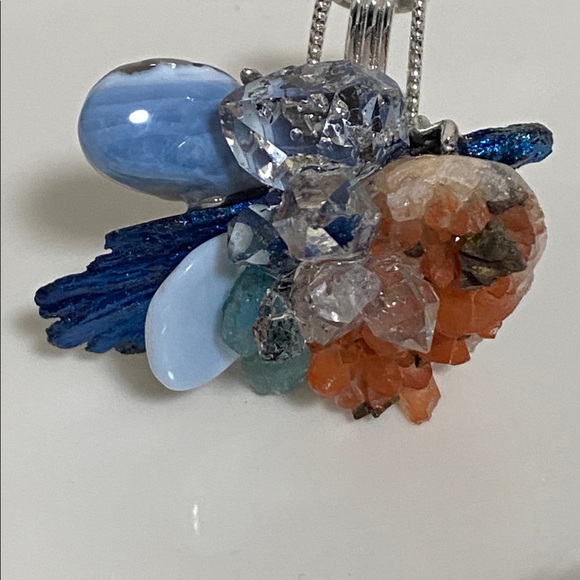 Multicolor Crystal Cluster statement ring - Picture 6 of 10